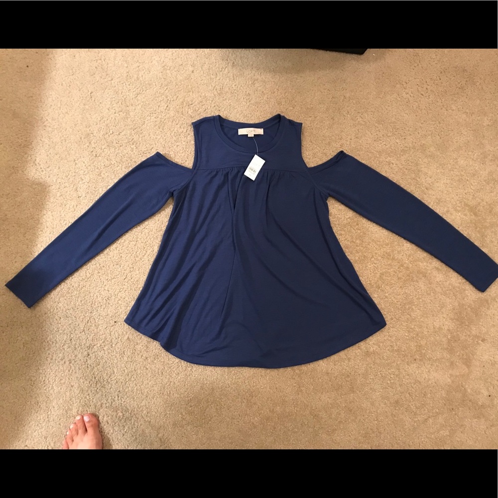Loft cold shoulder top